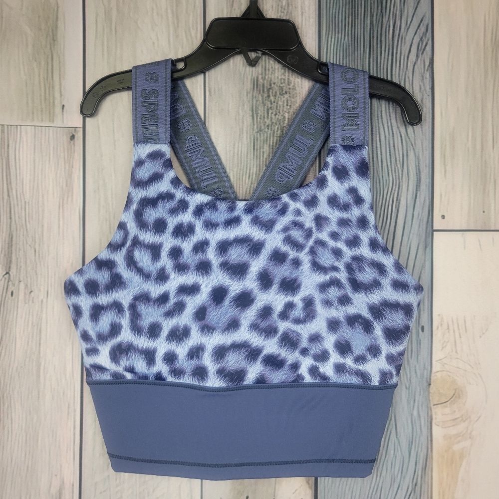 Molo Olivia Gray Cheetah Print Sports Bra Size 11/12
